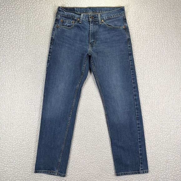 Levi’s 505 Jeans Men’s 30x30 Blue Regular Fit Straight Denim - Picture 2 of 11